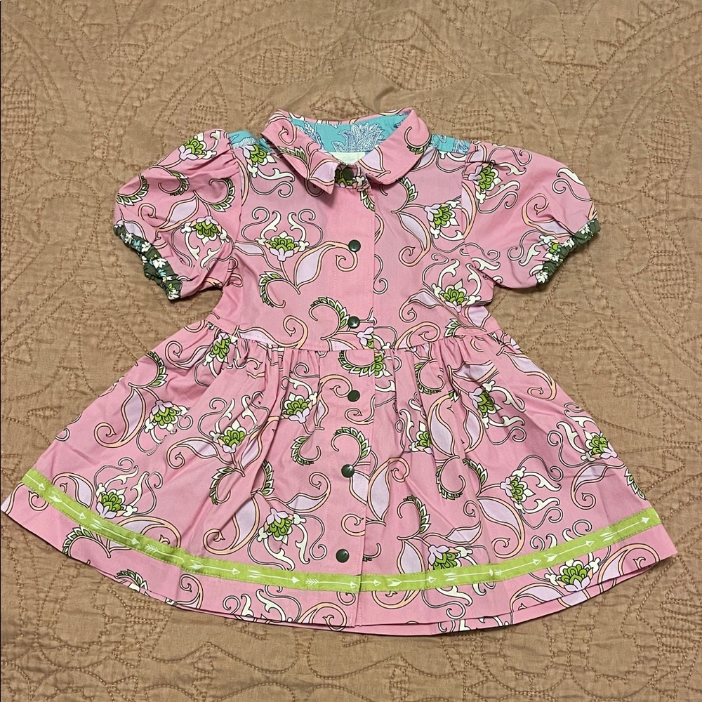 Matilda Jane Pink and Teal Paisley Button-Front Top